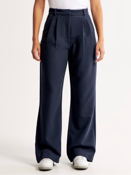 Abercrombie & Fitch Pants - Abercrombie Curve Love Sloane Wide Leg Blue Trousers Pants Size 27